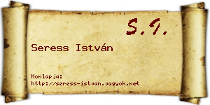 Seress István névjegykártya