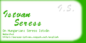 istvan seress business card